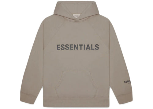 FEAR OF GOD ESSENTIALS APPLIQUE LOGO HOODIE TAUPE