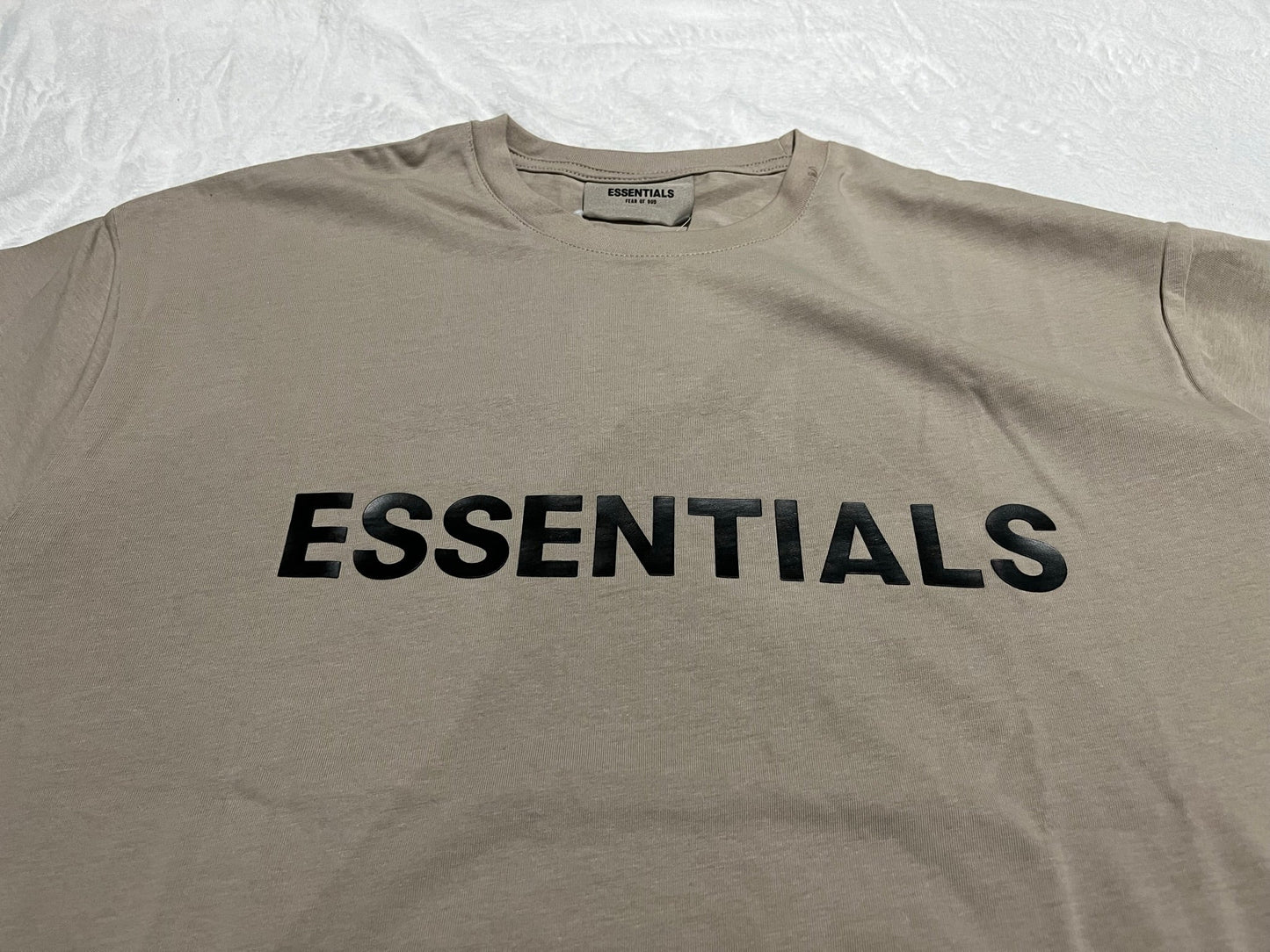 Fear Of God Essentials Applique Logo T-Shirt Taupe