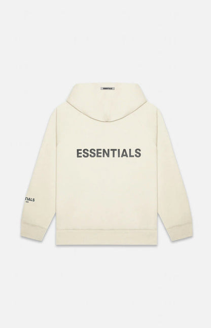 FEAR OF GOD ESSENTIALS APPLIQUE LOGO ZIP UP BUTTERCREAM