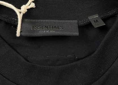 FEAR OF GOD ESSENTIALS ARCH LOGO TEE JET BLACK