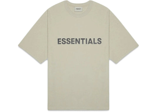 FEAR OF GOD ESSENTIALS BOXY T-SHIRT APPLIQUE LOGO MOSS