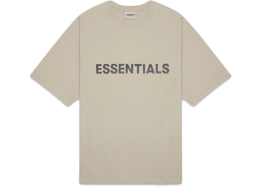 FEAR OF GOD ESSENTIALS BOXY T-SHIRT APPLIQUE LOGO OLIVE/KHAKI