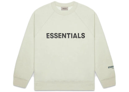 FEAR OF GOD ESSENTIALS CREWNECK APPLIQUE LOGO ALFALFA SAGE