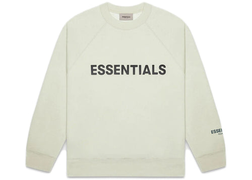 FEAR OF GOD ESSENTIALS CREWNECK APPLIQUE LOGO ALFALFA SAGE