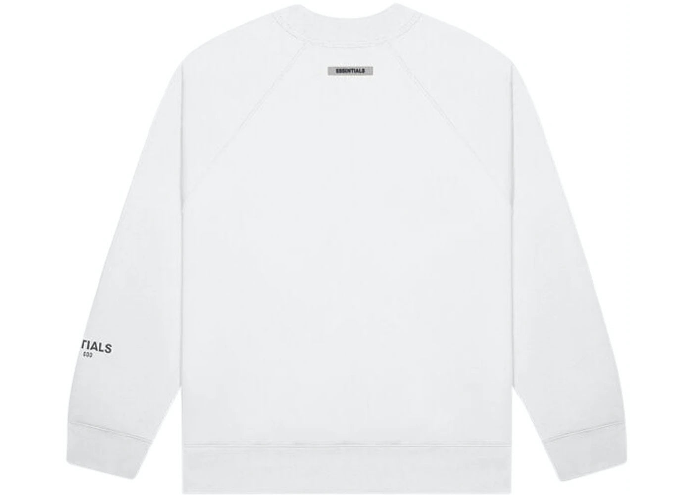 FEAR OF GOD ESSENTIALS CREWNECK APPLIQUE LOGO WHITE