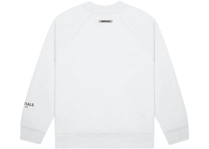 FEAR OF GOD ESSENTIALS CREWNECK APPLIQUE LOGO WHITE