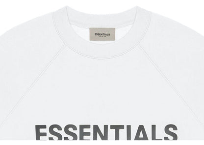 FEAR OF GOD ESSENTIALS CREWNECK APPLIQUE LOGO WHITE