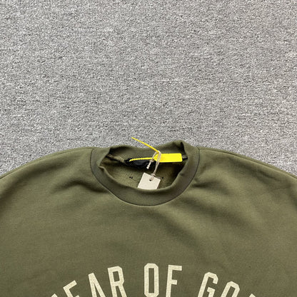 FEAR OF GOD ESSENTIALS CREWNECK MILITARY
