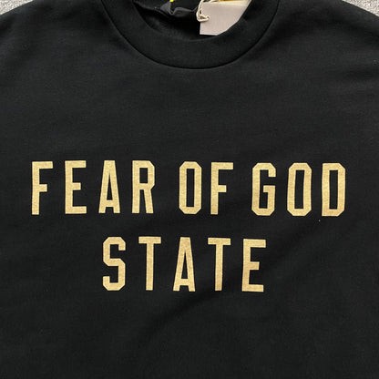 FEAR OF GOD ESSENTIALS CREWNECK STATE BLACK