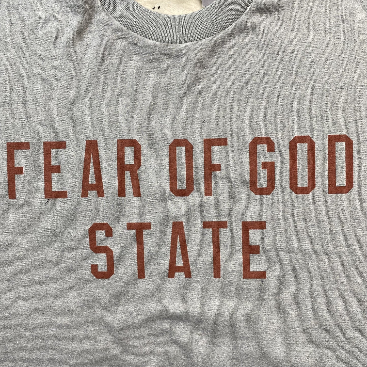 FEAR OF GOD ESSENTIALS CREWNECK STATE DARK HEATHER