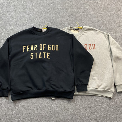 FEAR OF GOD ESSENTIALS CREWNECK STATE DARK HEATHER