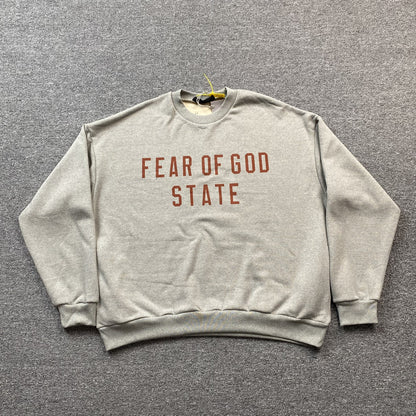 FEAR OF GOD ESSENTIALS CREWNECK STATE DARK HEATHER