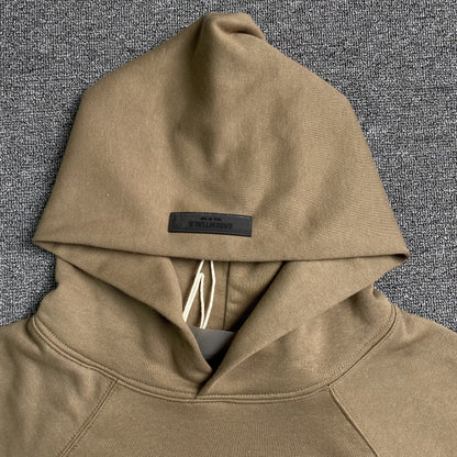 FEAR OF GOD ESSENTIALS HOODIE WOOD