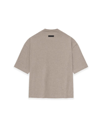 FEAR OF GOD ESSENTIALS SMALL LOGO TEE CORE HEATHER