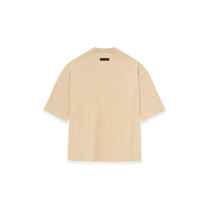 FEAR OF GOD ESSENTIALS SMALL LOGO TEE GOLD HEATHER
