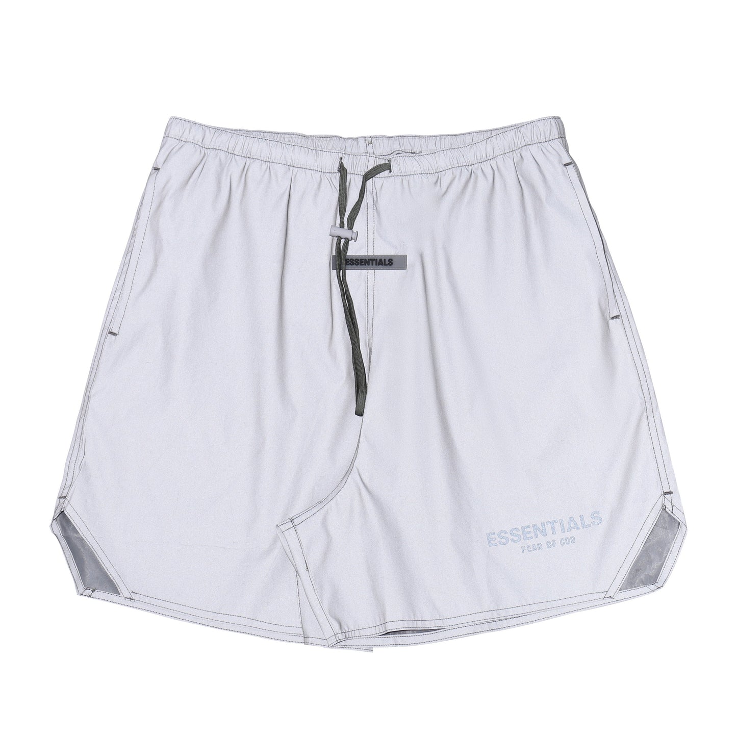 FEAR OF GOD ESSENTIALS VOLLEY SHORTS SILVER REFLECTIVE