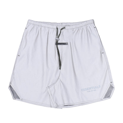 FEAR OF GOD ESSENTIALS VOLLEY SHORTS SILVER REFLECTIVE