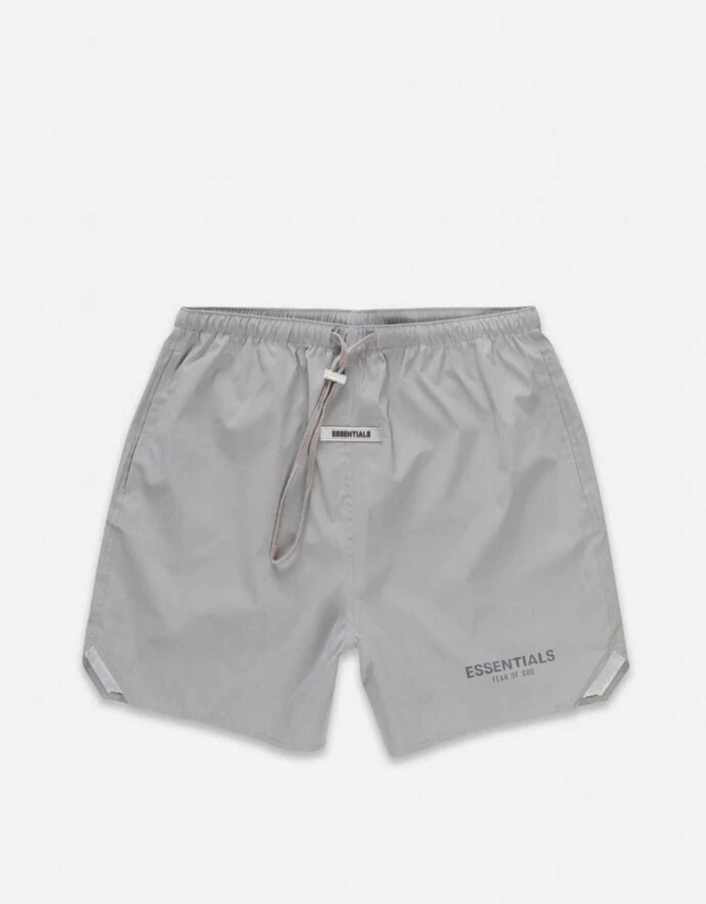 FEAR OF GOD ESSENTIALS VOLLEY SHORTS SILVER REFLECTIVE