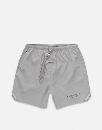 FEAR OF GOD ESSENTIALS VOLLEY SHORTS SILVER REFLECTIVE