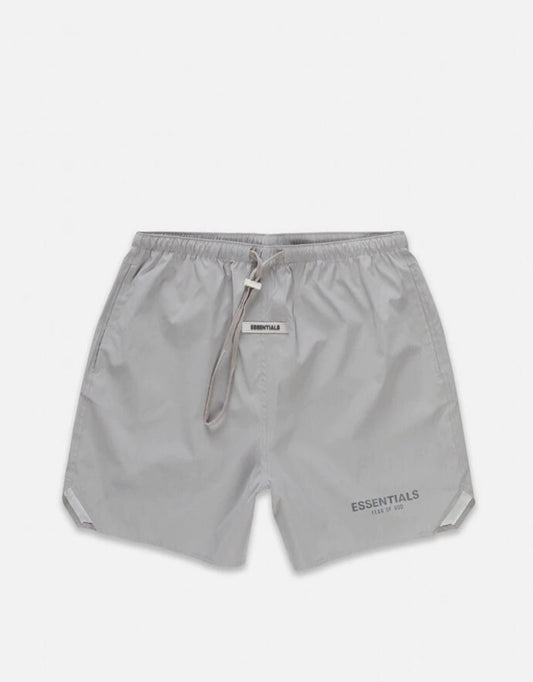 FEAR OF GOD ESSENTIALS VOLLEY SHORTS SILVER REFLECTIVE