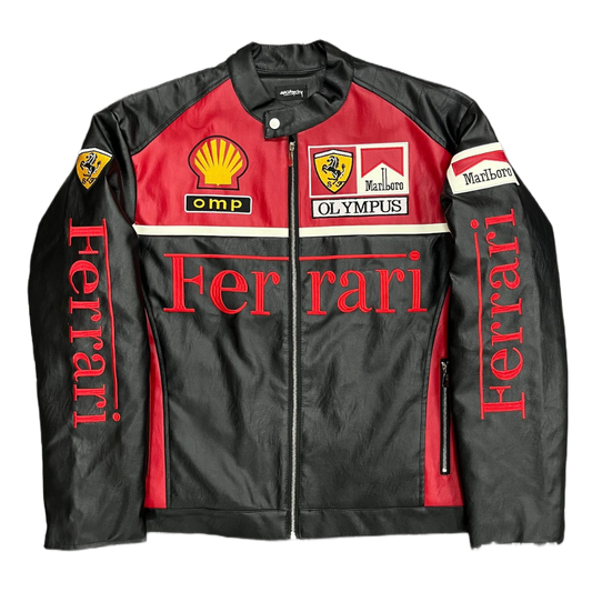 FERRARI VINTAGE F1 LEATHER JACKET