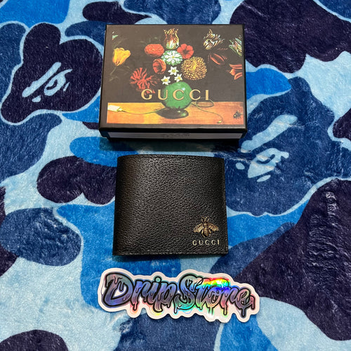 GUCCI BILLETERA ANIMALIER BEE NEGRA