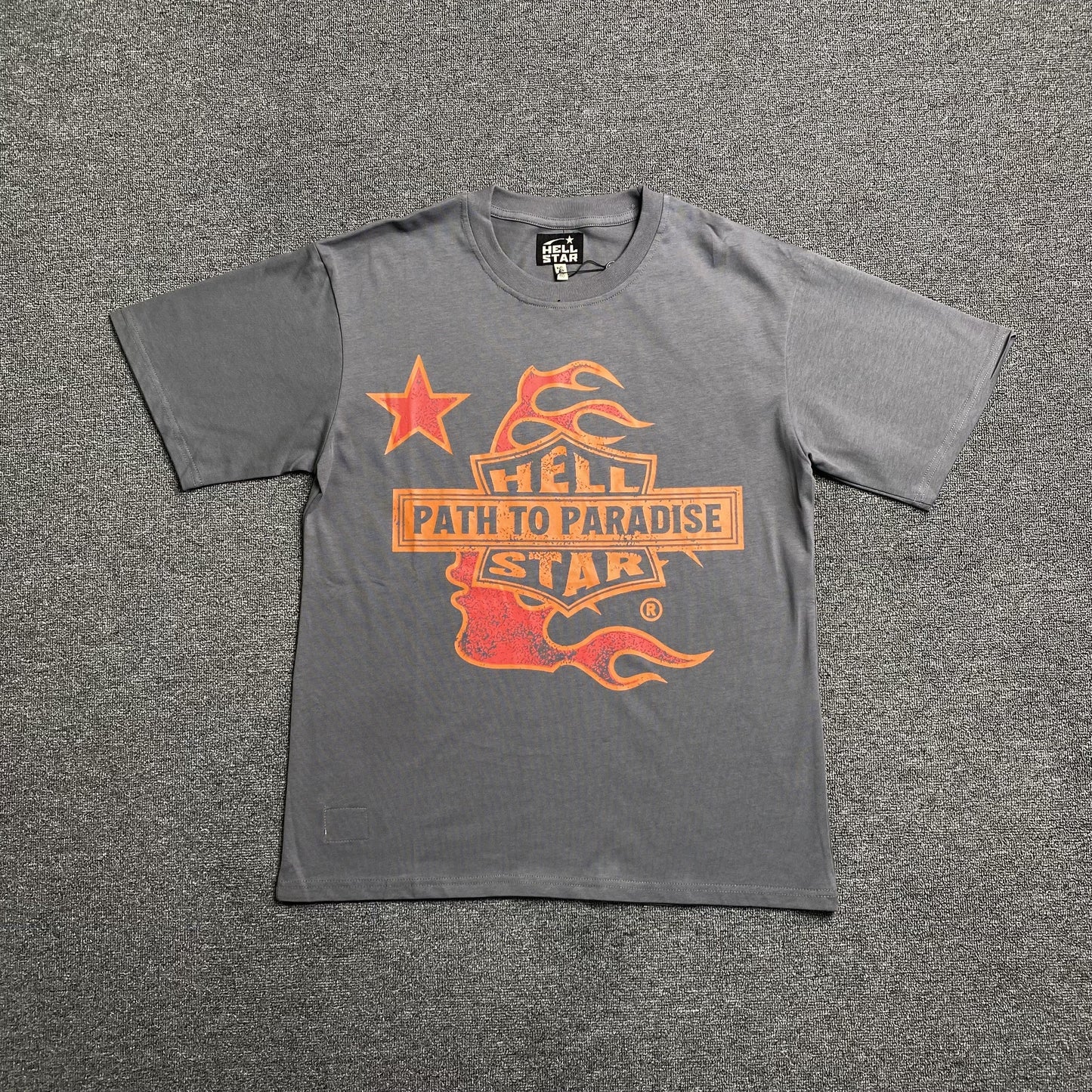HELLSTAR BIKER TOUR TEE GREY