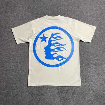 HELLSTAR CLASIC GEL PRINT BLUE TEE WHITE