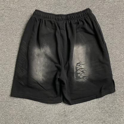 Hellstar Flame Shorts Black