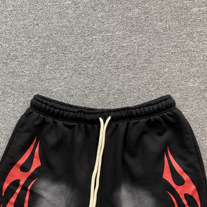 Hellstar Flame Shorts Black