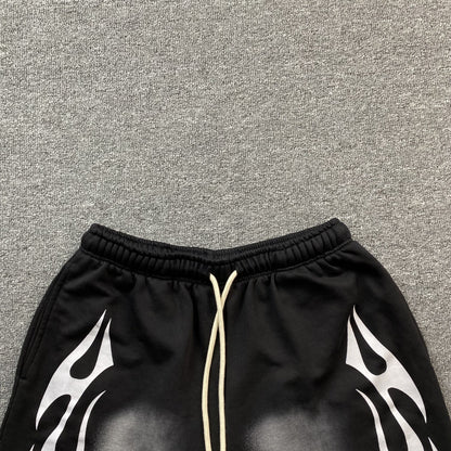 Hellstar Flame Shorts Black