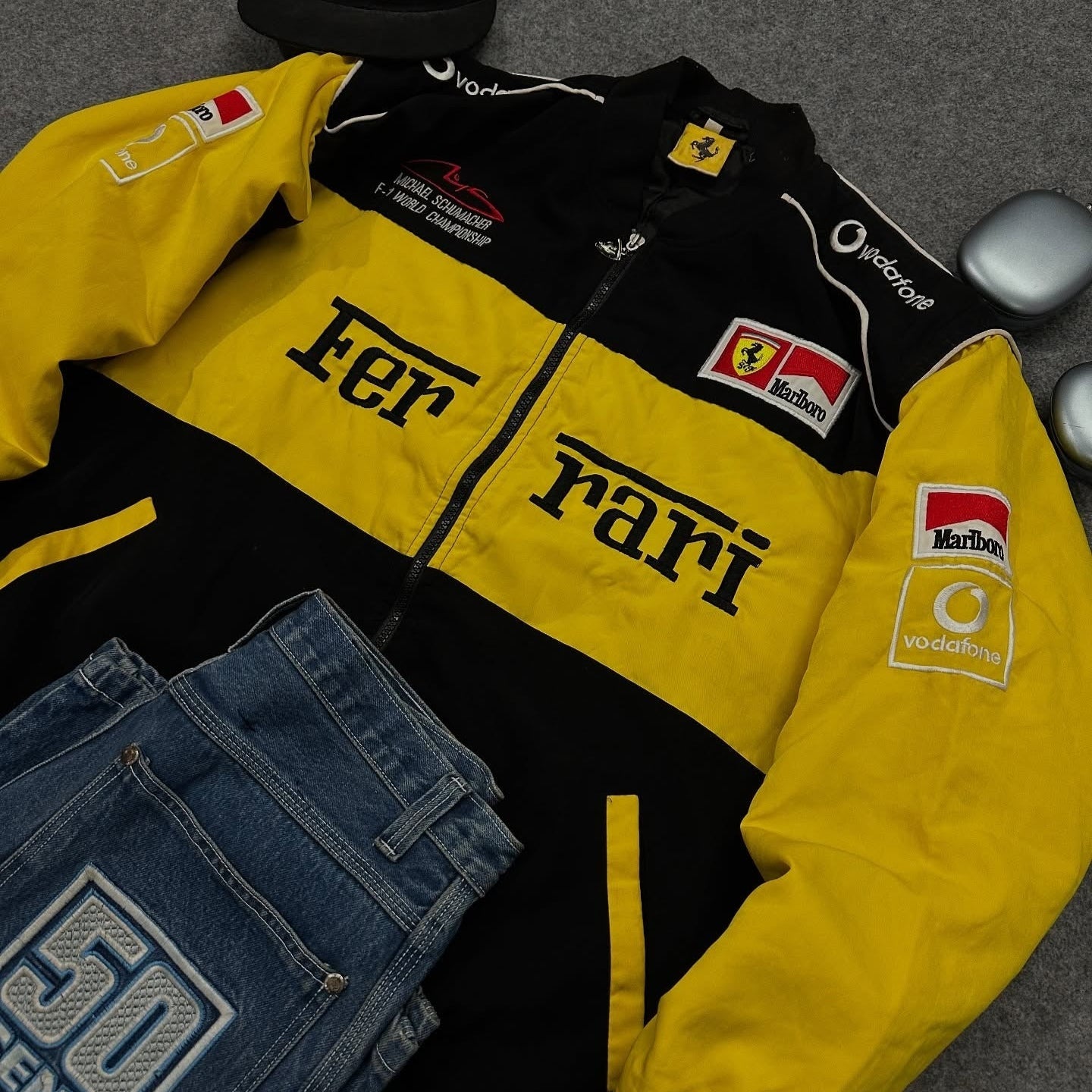 YELLOW FERRARI F1 VINTAGE JACKET