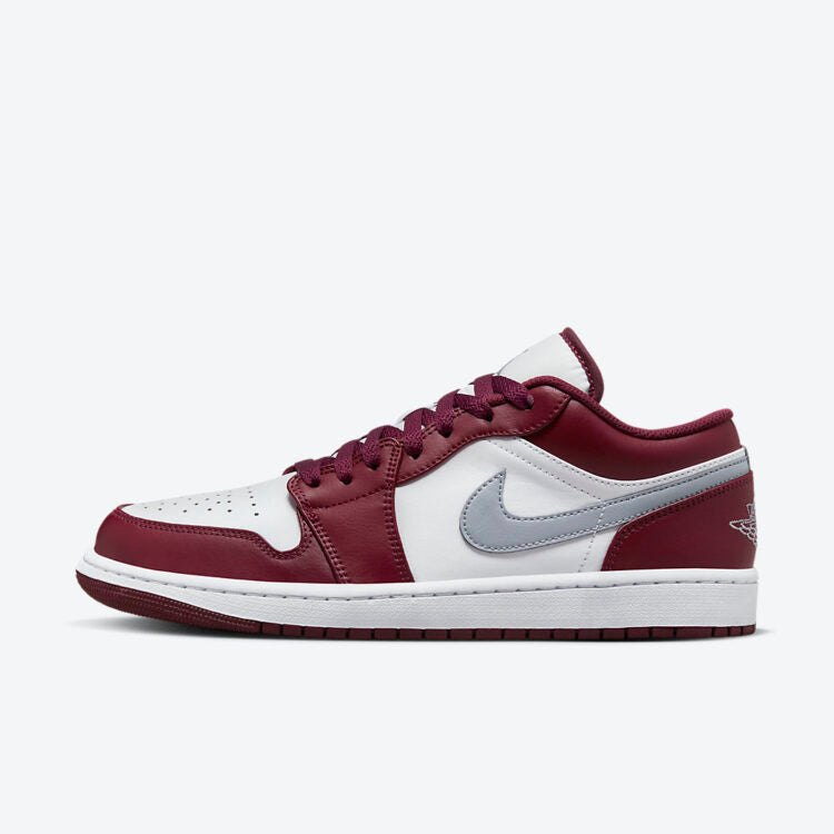 JORDAN 1 LOW WHITE BORDEAUX