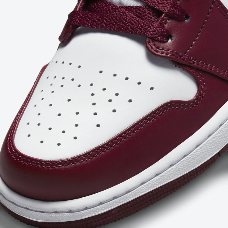 JORDAN 1 LOW WHITE BORDEAUX