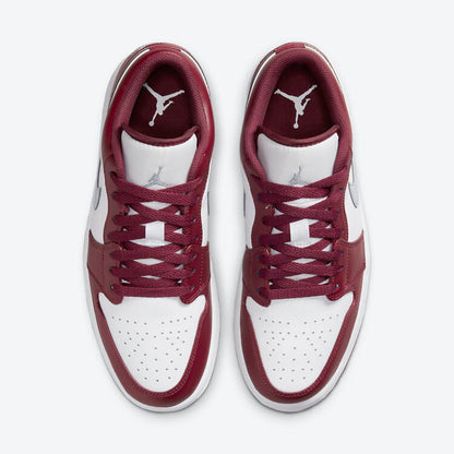 JORDAN 1 LOW WHITE BORDEAUX