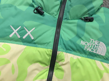 KAWS X THE NORTH FACE RETRO 1996 NUPTSE JACKET SAFETY GREEN