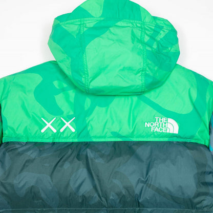KAWS X THE NORTH FACE RETRO 1996 NUPTSE JACKET SAFETY GREEN