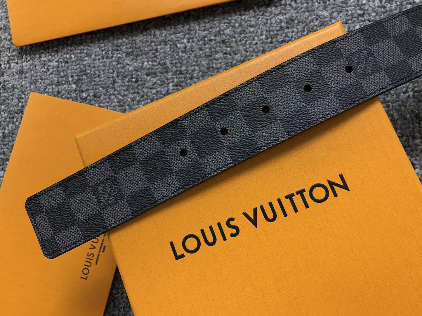 Louis Vuitton Damier Graphite LV Initials Belt