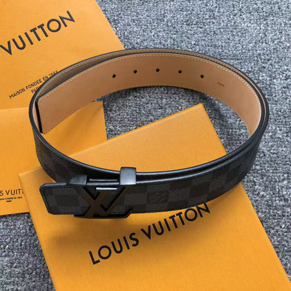 Louis Vuitton Damier Graphite LV Initials Belt
