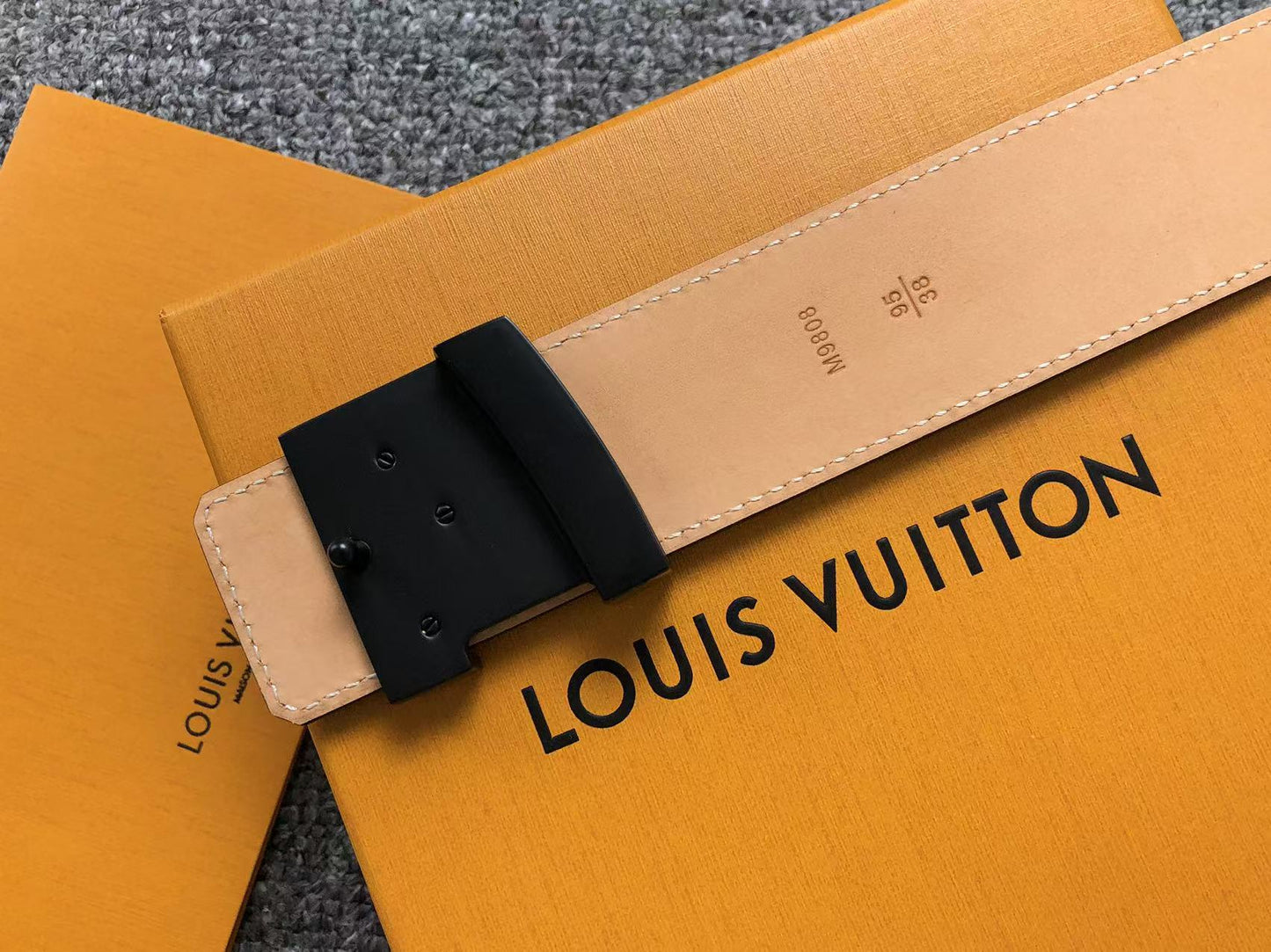 Louis Vuitton Damier Graphite LV Initials Belt