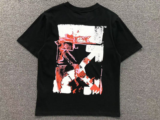 Off White Acrylic Arrow Tee Black