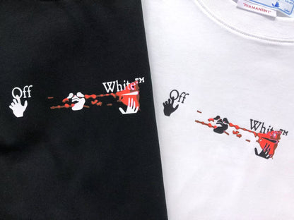Off White Acrylic Arrow Tee White