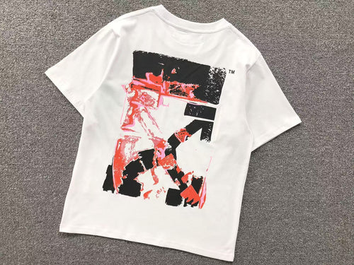 Off White Acrylic Arrow Tee White