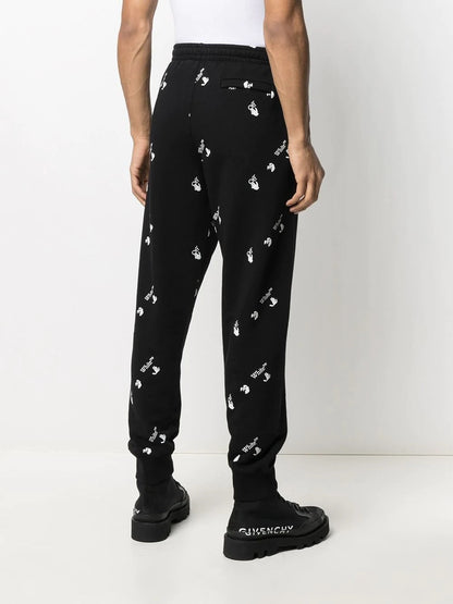OFF WHITE ALL OVER LOGO PRINT PANTS