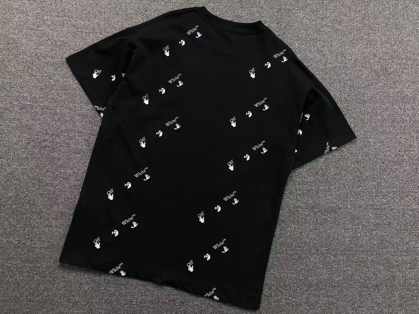 Off White All Over Logo Tee Black