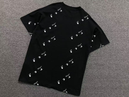 Off White All Over Logo Tee Black