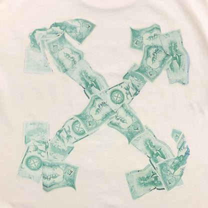 OFF WHITE ARROW CASH TEE BEIGE