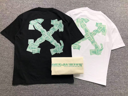 OFF WHITE ARROW CASH TEE BEIGE