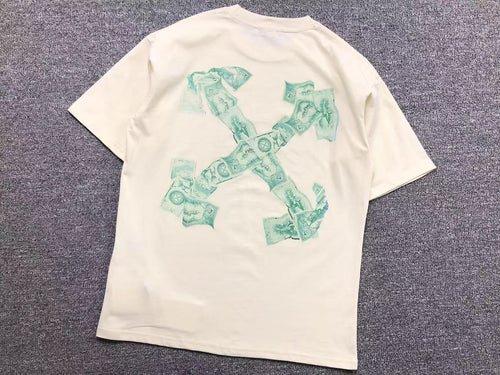 OFF WHITE ARROW CASH TEE BEIGE