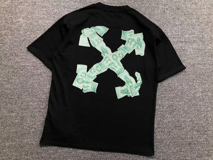 OFF WHITE ARROW CASH TEE BLACK